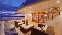Motor Yacht Calliope - aft deck at sunset